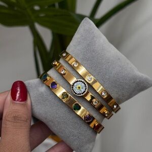 Tilla Gold Colored Stainless Steel Set of 3